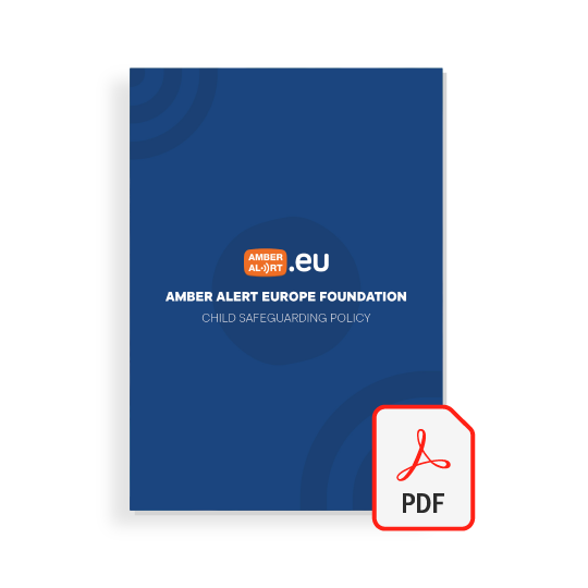 AMBER Alert Europe's child safeguarding policy document