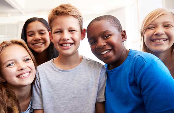 group of children together partners